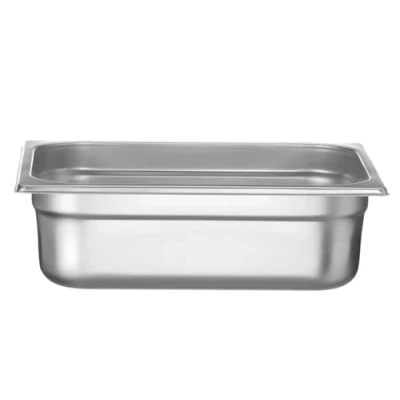 Imagen de HENDI Recipiente GN 1/2,contenedor GN,apilable,resistente a Temperaturas de 40 300C,apto para hornos,congeladores,calientaplatos,baño María,6.5L,325x265x(H) 100mm,acero inoxidable 18/10