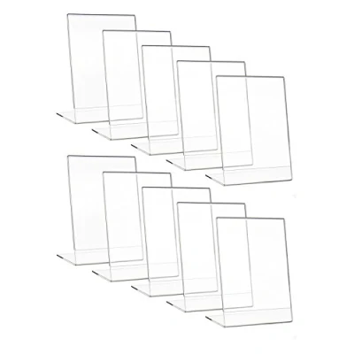 Imagen de HMF 46930 Soporte de Sobremesa inclinado Acrílico 10 Piezas DIN A6 Vertical Transparente