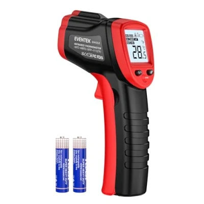 Imagen de Termómetro Infrarrojo( 50C 550C ( 58F 1022F), Eventek Digital Laser IR Sin Contacto, Pistola de Temperatura, no se puede medir la fiebre, Rojo/Negro【Uso corporal】