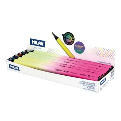 Imagen de Lapices de colores milan serie sunset redondo multicolor caja 12 unidades