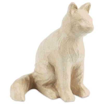 Imagen de Clairefontaine ES Décopatch LA027C Gato 41cm para decorar en papel maché marrón Decoración dormitorio Bricolaje y aficiones creativas 33x30x41 cm