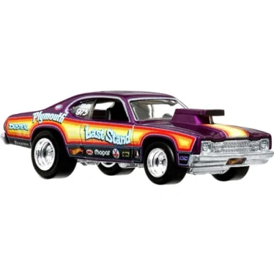 Imagen de Hot Wheels Car Culture Circuit Legend Coche de juguete premium, fundido a presión escala 1:64, plumero Plymouth 73 para jugar o exhibir