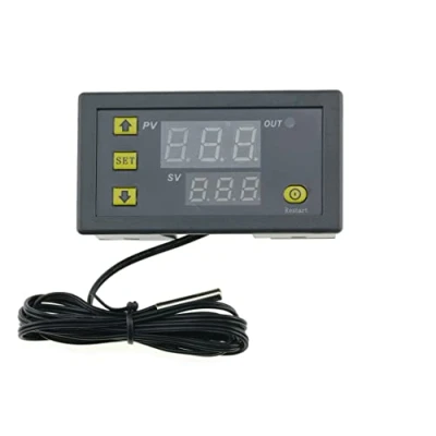 Imagen de FamilyMall Controlador de temperatura digital alta precisión Termostato alarma DC 12 V 20 A LCD para medidor calefacción enfriamiento