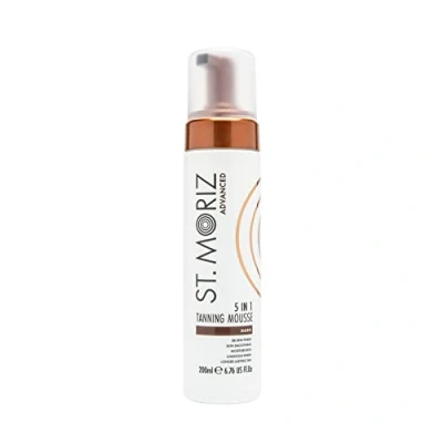 Imagen de St Moriz Mousse Autobronceadora 5 en 1 Dark Advanced Pro, 21 g, Blanco/ Marrón