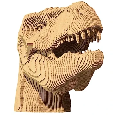 Imagen de CARTONIC Juego de rompecabezas 3D T REX Puzzle cartón El se transforma en una figura relieve todas las edades 72 piezas Cardboard Jigsaw Puzzle…