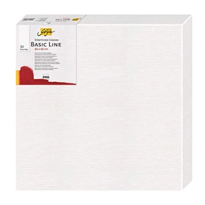 Imagen de KREUL 644040 Solo Goya 3D Stretched Canvas Basic Line, Bastidor 40 x cm, Profundidad Extra Aprox. 3,8 100, imprimado 4 Veces, Ideal para óleo, acrílico y Gouache, Algodón, White