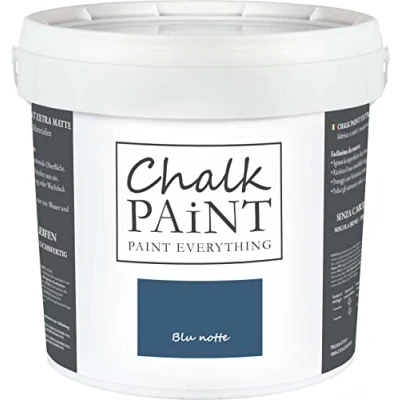 Imagen de Chalk Paint Everything® Pintura tiza Blu Notte vuelva a dar color fácilmente todo tipo de material sin lijar (5 Litros)
