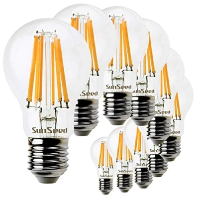 Imagen de SUNSEED 10x Bombilla Estándar Filamento LED E27 12W = 99W Blanco Cálido 2700K