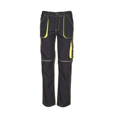 Imagen de Planam 6220056 Pantalones bund basalto neón, talla 56, antracita/amarillo/multicolor