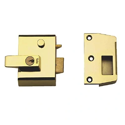 Imagen de Yale B 2 BLX PB 40 Cerrojo de Doble Bloqueo, Respaldo mm, Acabado latón, Alta Seguridad, se Puede Bloquear Desde el Interior con Llave, Brasslux