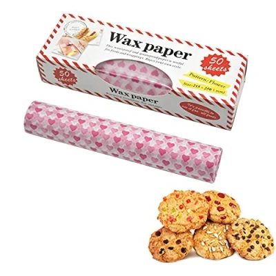 Imagen de Papel de Cera, 50 Hojas, Encerado Cocina, para Envolver Comida Impermeable Antiadherente, Cocina A Prueba Grasa, Hornear Queso Caramelo,Pizza, Pasteles