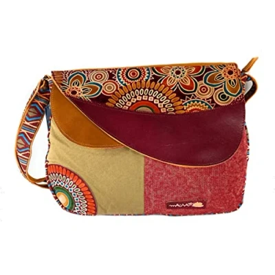 Imagen de Macha Bolso bandolera de Algodón y piel. Mujer
