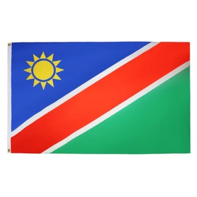 Imagen de AZ FLAG Bandera Namibia 90x60 cm 100% Poliéster Con Ojales de Metal integrados 50g Colores Vivos Y Resistente A La Decoloración