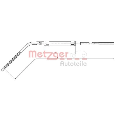 Imagen de METZGER 10.4134 Cable de Freno Mano Atrás izquierda, derecha, derecha 1740/1070 Tambor COFLE BMW: 3 Compact