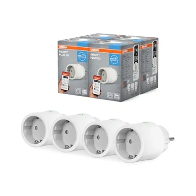Imagen de OSRAM SMART+ Presa intelligente con Matter over WiFi, sviluppata per Alexa configurazione facile un clic, integra dispositivi convenzionali fino a 2.300W nella casa intelligente,confezione da 4