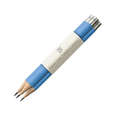 Imagen de Graf von Faber Castell 118668 3 lápices de bolsillo (cortos con rosca), gulf blue