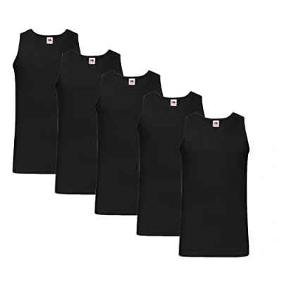 Imagen de Fruit of the Loom Camiseta de tirantes (Paquete 5) Hombre, 5 x blanco + 1 bloc notas, 3XL