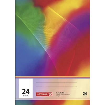 Imagen de Brunnen 104492402 Cuaderno (A4, 16 hojas, en blanco, con margen, línea 24)