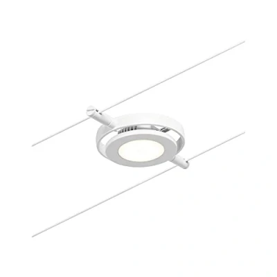 Imagen de Paulmann 94417 Sistema de cables LED Spot RoundMac CC incl. 1x4,5 W, ampliable, blanco, cromo, cable metal, 3000 K