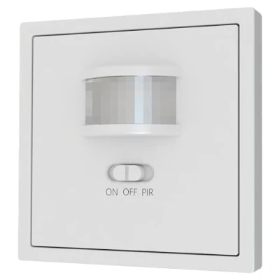 Imagen de Detector de movimiento Montaje en pared empotrado 160 Poco profundo Alcance 9 m apto para tecnología LED 230 V, sustituye al interruptor luz, blanco