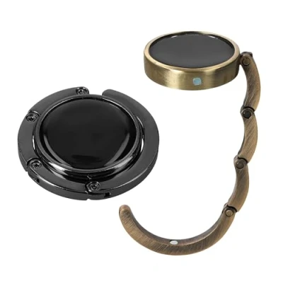 Imagen de kwmobile Ganchos de Bolso para Mesa 2X Colgador portátil con Gancho Abrigos Bolsos Paraguas MAX. 3 kg