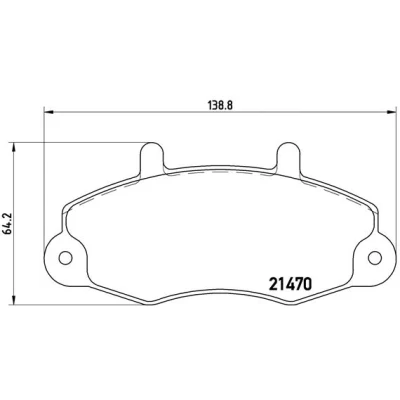 Imagen de BREMBO P 24 032 Juego de pastillas freno excl. contacto avisador desgaste sin accesorios FORD: Transit Mk4 Furgón