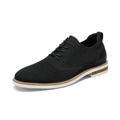 Imagen de Bruno Marc Zapatos de Cordones Zapatillas Vestir Oxfords Clásico Formales Derby para Hombre Negro E SBOX2320M Talla 45 (EUR)