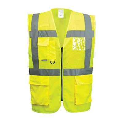 Imagen de Portwest Chaleco De Malla Executive Madrid, Tamaño: XL, Color: Amarillo, C496YERXL
