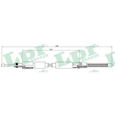 Imagen de LPR C0619B Cable de Freno Mano 1615/1255 Tambor PEUGEOT: 306 Hatchback, Berlina