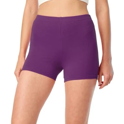 Imagen de Merry Style Pantalones Cortos para Mujer Mallas Cortas Deportivas Shorts de algodón MS10 392 (Púrpura, L)