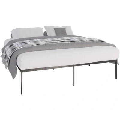 Imagen de CLP Somier Metálico Fargo I Base Moderna con Listones para Cama De Metal Resistente En Tamaños Diferentes, Color:Negro, Tamaño:200x180x42 cm