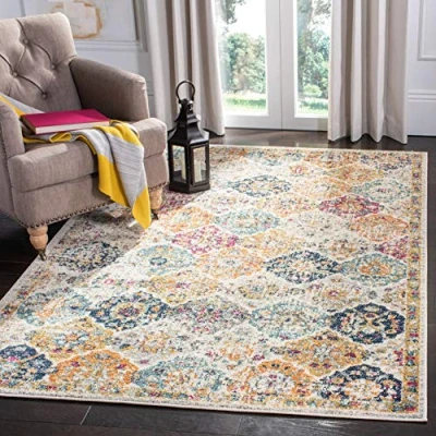Imagen de Safavieh Mopani área Alfombra, Crema/Multicolor, 121 x 182 cm