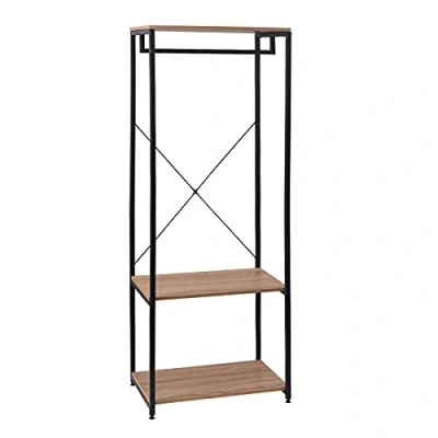 Imagen de WOLTU Perchero con Ropa Zapatero Estante Perchero, Metal y Madera, Sobre 60 x 40 167 cm