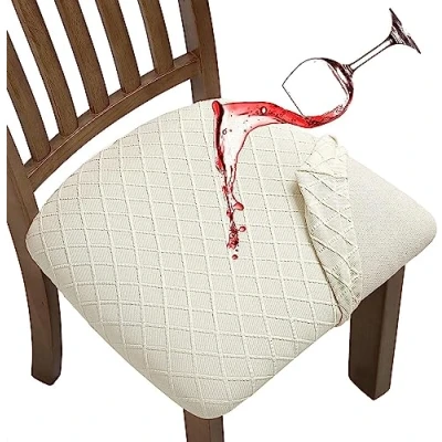 Imagen de Fuloon Fundas Sillas, Paquete de 4 para Sillas Impermeable,Fundas Ajustables Lavables Comedor,Super Suave Comedor