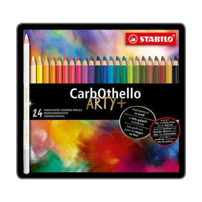 Imagen de Lapices de colores stabilo acuarelables carbothello arty estuche metalico 24 surtidos