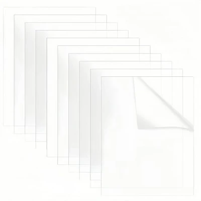 Imagen de HJYDGJ 10 placas acrílicas de plástico transparente 1 mm grosor, transparente, cristal acrílico, A4, placas, placa para pantalla, marcos