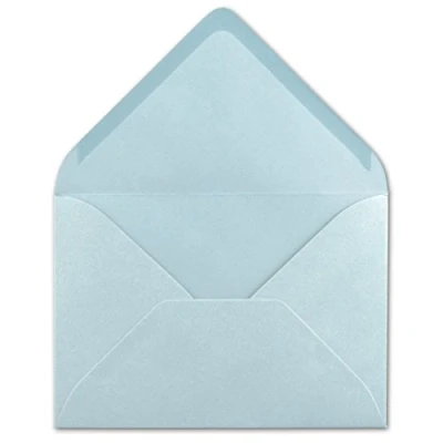 Imagen de 25 DIN C6 Sobres Azul Claro 114 x 162 mm, 120 g/m² nassklebung Carta de Fundas sin Ventana para Invitaciones &amp; Mensajes glüxx en su Agent