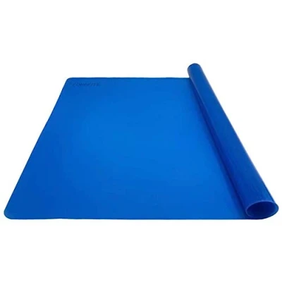 Imagen de LONGFITE Alfombrilla de silicona para hornear, multiuso, antiadherente, resistente al calor, antideslizante, protector encimera, 40,6 x 50,8 cm (azul)
