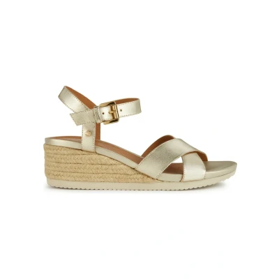 Imagen de Geox D Ischia Corda C, Sandalias Mujer, Lt Gold, 36 EU