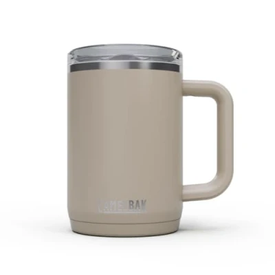 Imagen de CamelBak Thrive Taza a prueba de fugas, acero inoxidable aislado, para viajes, café, té, bebidas calientes, derrames, compatible con portavasos, color azul cielo