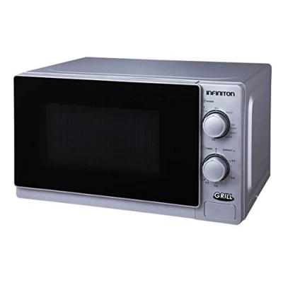 Imagen de MICRONDAS INFINITON MW 1121A CON GRILL (20L, SILVER, Potencia 700W, 1000W, Capacidad 20L, Plato 25,5 cm, Descongelador)