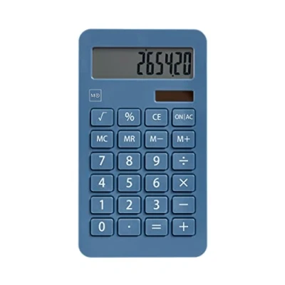 Imagen de Miquelrius Calculadora Solar , 10 dígitos Teclas Grandes Pantalla LCD Color Azul