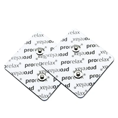 Imagen de prorelax 49504 Almohadillas Con Electrodos &quot;Sin Cables&quot;, Para Aparatos Tens + Ems, De Repuesto Estimulación Muscular Eléctrica