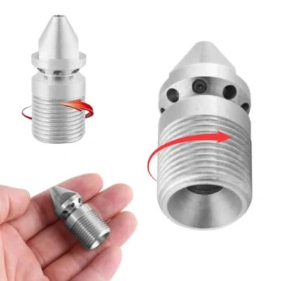 Imagen de boquilla de chorro alcantarillado, limpieza tubería acero inoxidable 3/8 &quot;, accesorios máquina alta presión, drenaje limpi