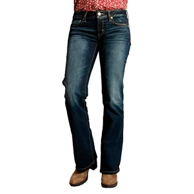 Imagen de MAGIC SELECT Vaqueros de Campana, para Mujer, Pantalón Vaquero Azul Oscuro, Talle bajo Ajustado (26W)