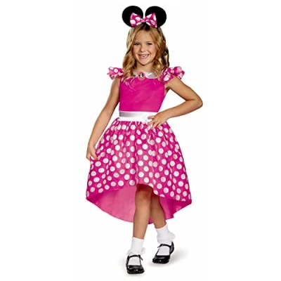 Imagen de Disney Oficial Disfraz Minnie Mouse Niña, Vestido Traje Orejas Niña Mouse, Carnaval Talla M