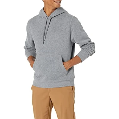 Imagen de Amazon Essentials Sudadera de Forro Polar con Capucha (Disponible en Tallas Grandes) Hombre, Gris Mezcla, L