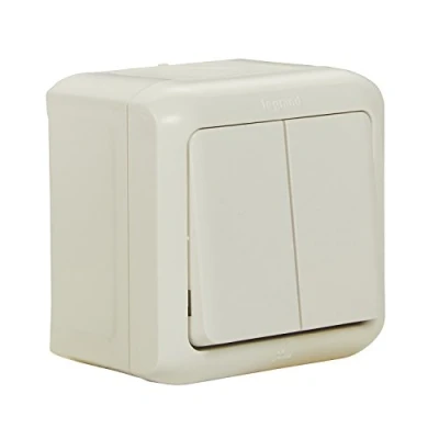 Imagen de Legrand 782362 forix 4000900290 Cruz Interruptor salpicaduras (IP44), para montaje en la pared, Estándar de Color Blanco