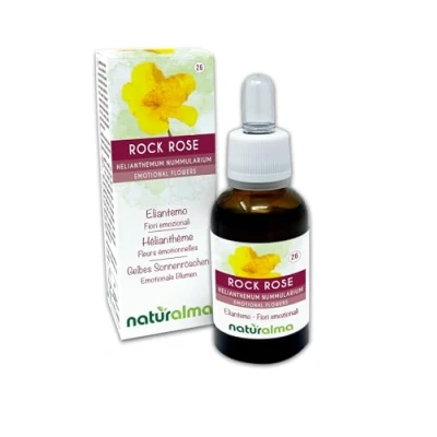Imagen de Rock rose o Heliantemo (Helianthemum nummularium) Flores de Bach Naturalma Gotas 30 ml Extracto líquido sin alcohol Esencias florales Vegano y libre