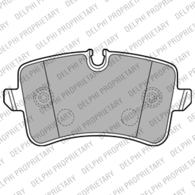 Imagen de DELPHI LP2226 Juego de pastillas freno con contacto avisador desgaste Chapa antichirridos accesorios AUDI: A8 D4